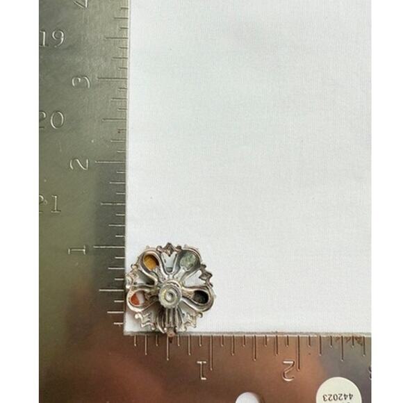 Antique Style Scottish Agate Pebble Jewelry Sterling Silver Earrings Victorian - Picture 9 of 10